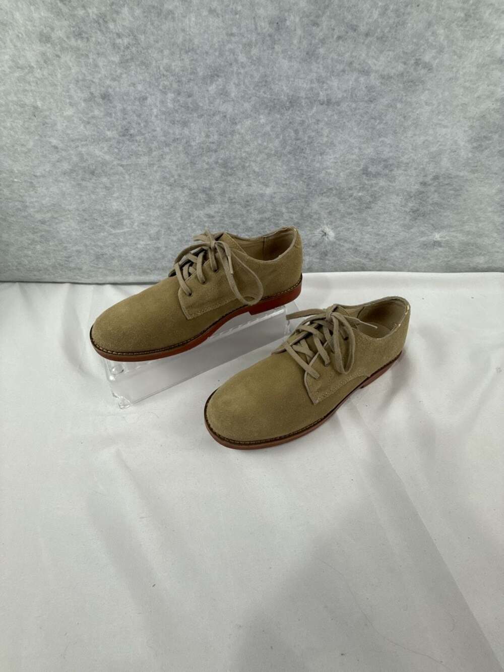Vintage Polo Ralph Lauren Boys size 6.5 Tan Suede Lace-Up Oxford Shoes